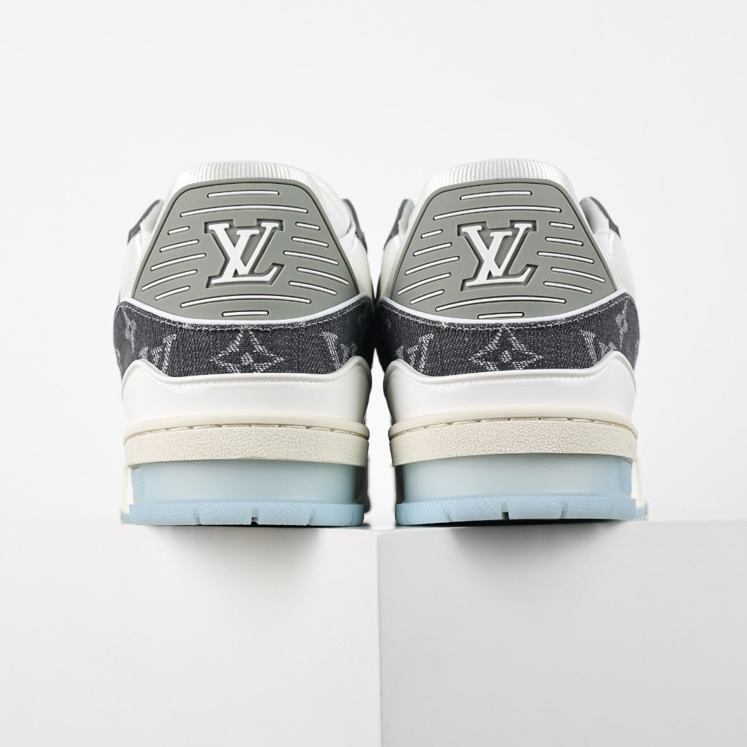 LV Trainer Grey / White 'Monogram Denim'