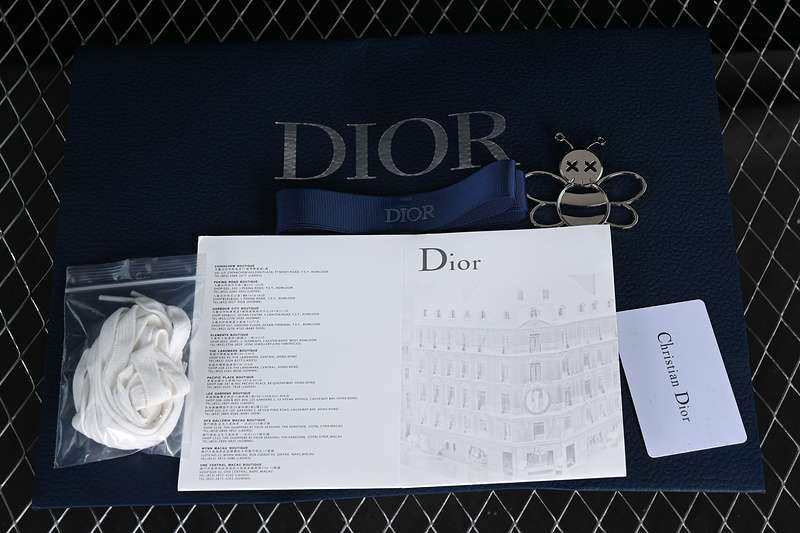 [DIOR] B23 OBLIQUE TOP SNEAKERS WHITE/BLACK