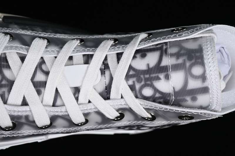 [DIOR] B23 OBLIQUE TOP SNEAKERS WHITE/BLACK