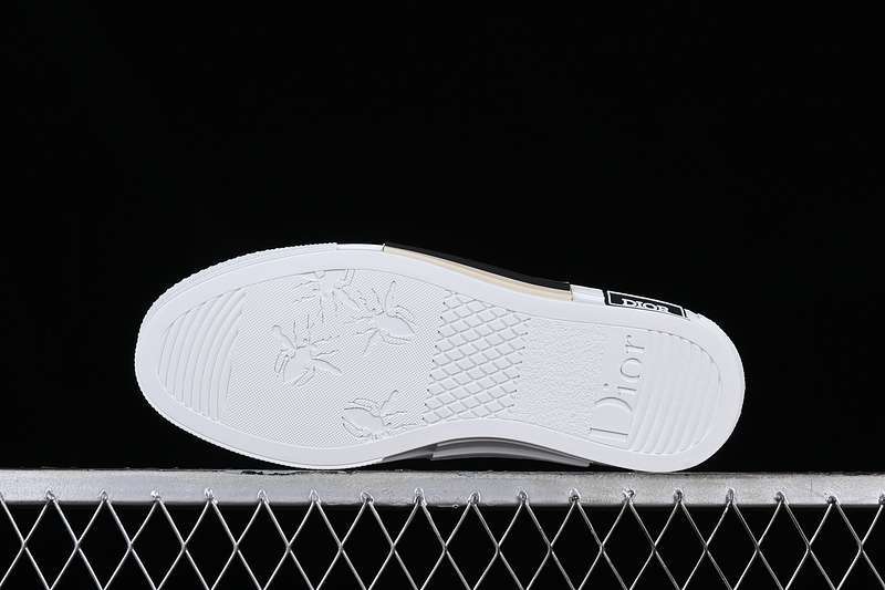 [DIOR] B23 OBLIQUE TOP SNEAKERS WHITE/BLACK