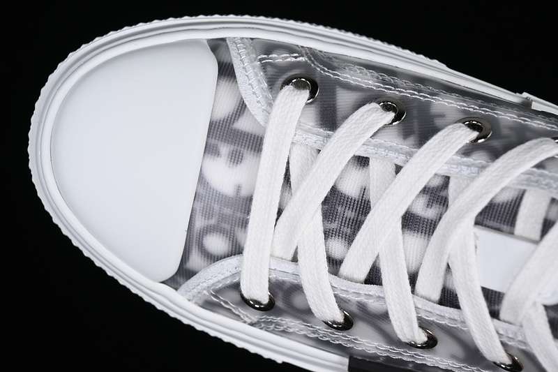 [DIOR] B23 OBLIQUE TOP SNEAKERS WHITE/BLACK