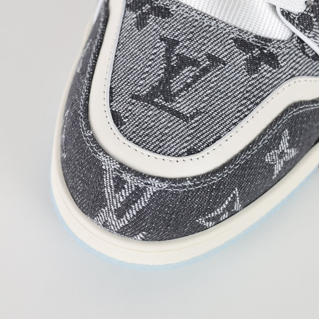 LV Trainer Grey / White 'Monogram Denim'