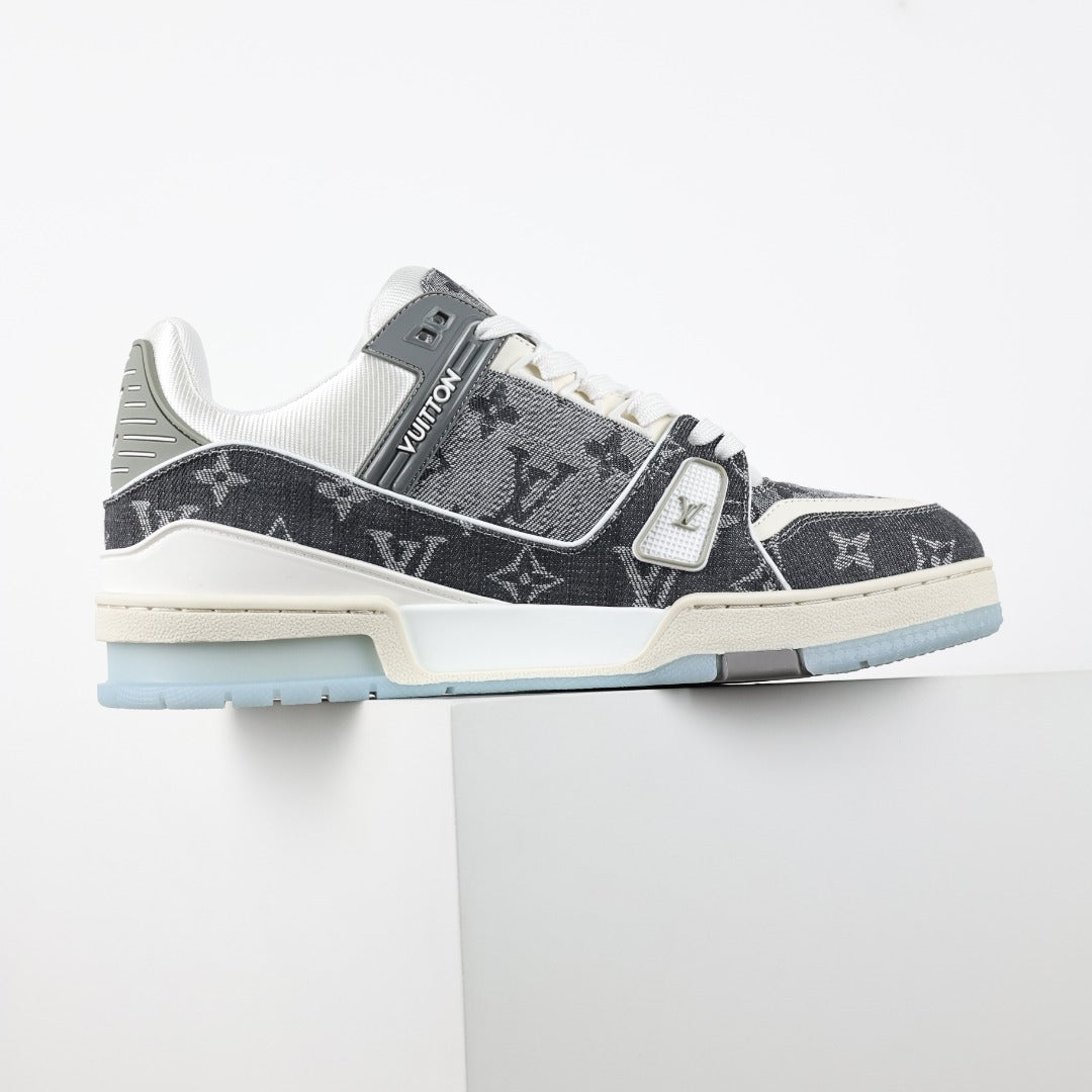 LV Trainer Grey / White 'Monogram Denim'