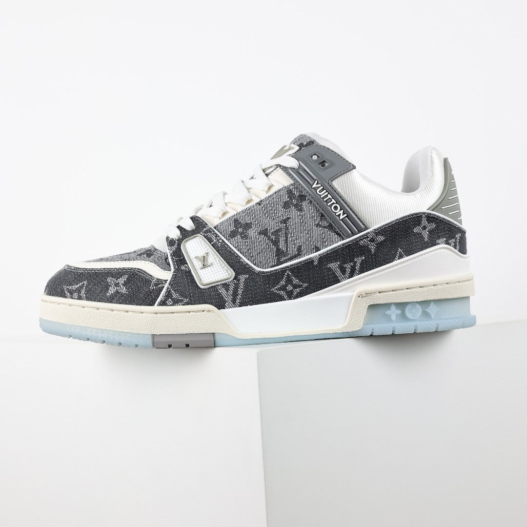 LV Trainer Grey / White 'Monogram Denim'
