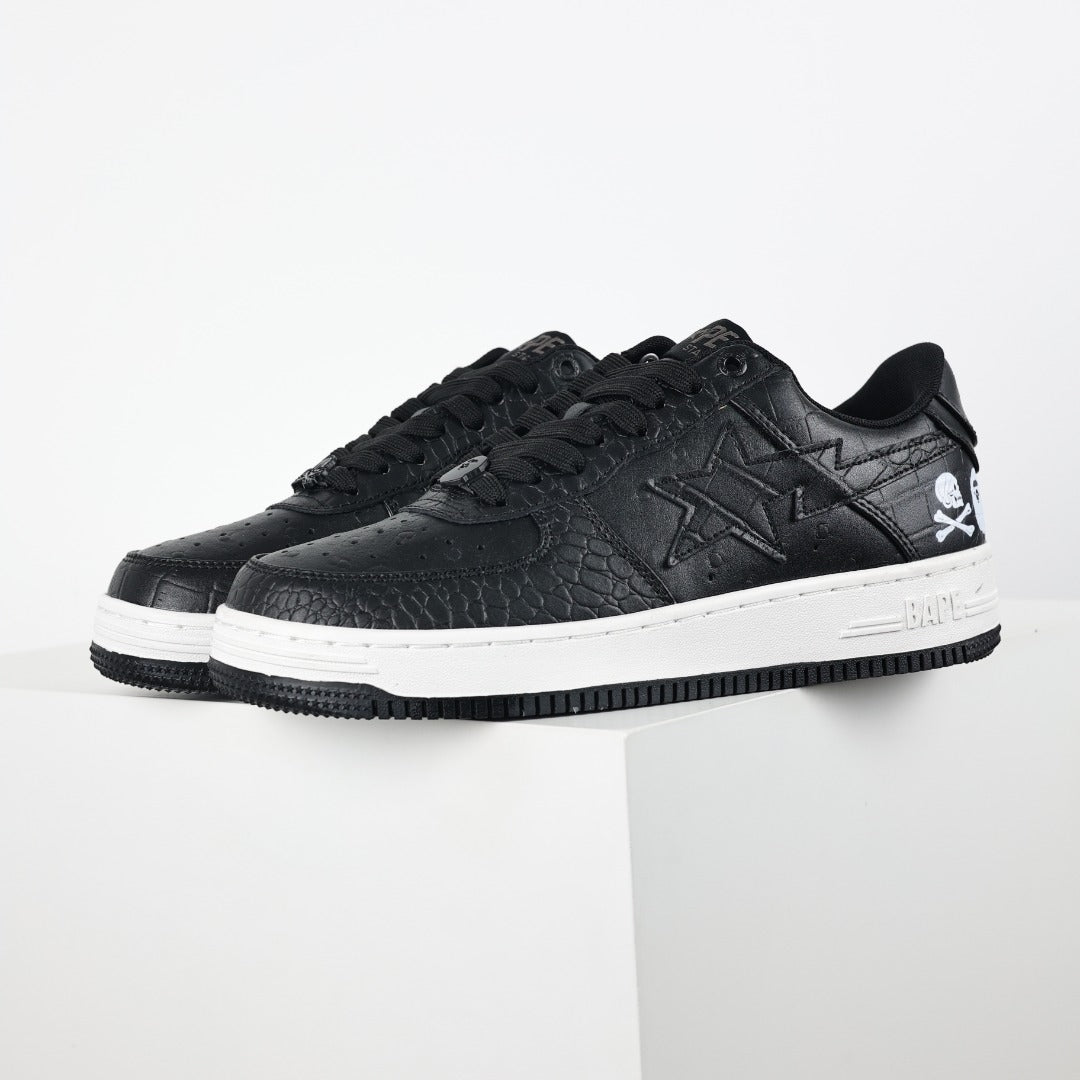 [BAPE] x NEIGHBORHOOD STA Leather Low 'Black'