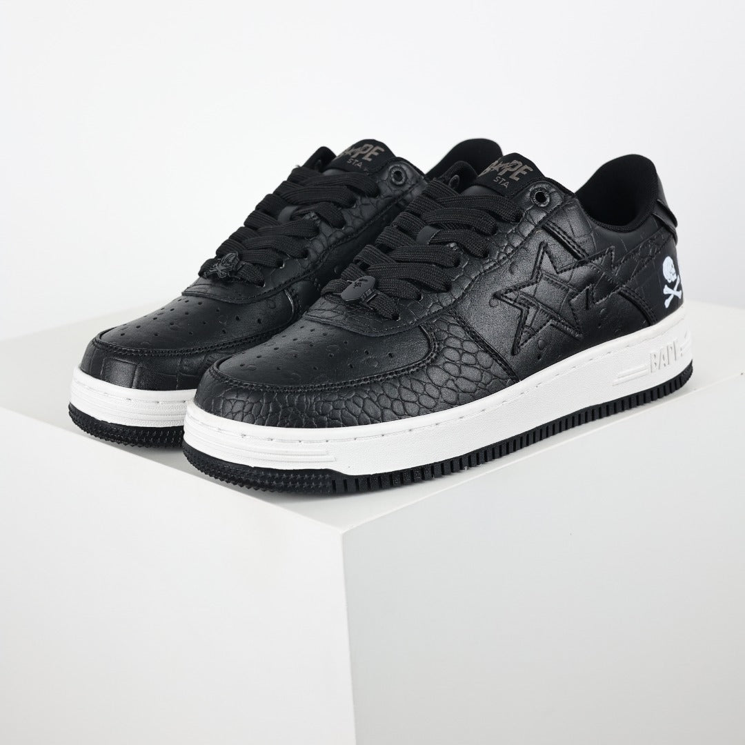 [BAPE] x NEIGHBORHOOD STA Leather Low 'Black'