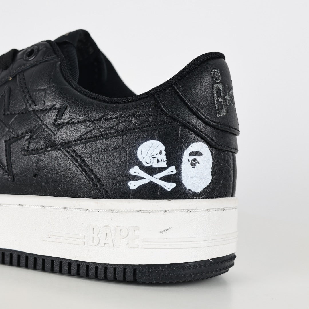 [BAPE] x NEIGHBORHOOD STA Leather Low 'Black'