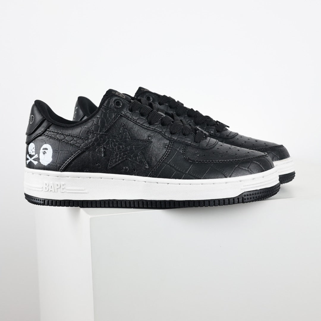 [BAPE] x NEIGHBORHOOD STA Leather Low 'Black'